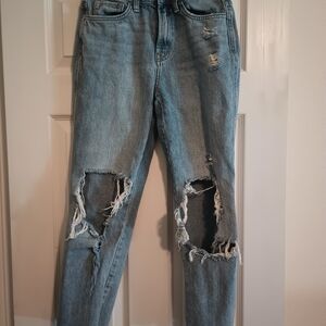 Flying Monkey Blue Boyfriend Jeans Distressed Casual